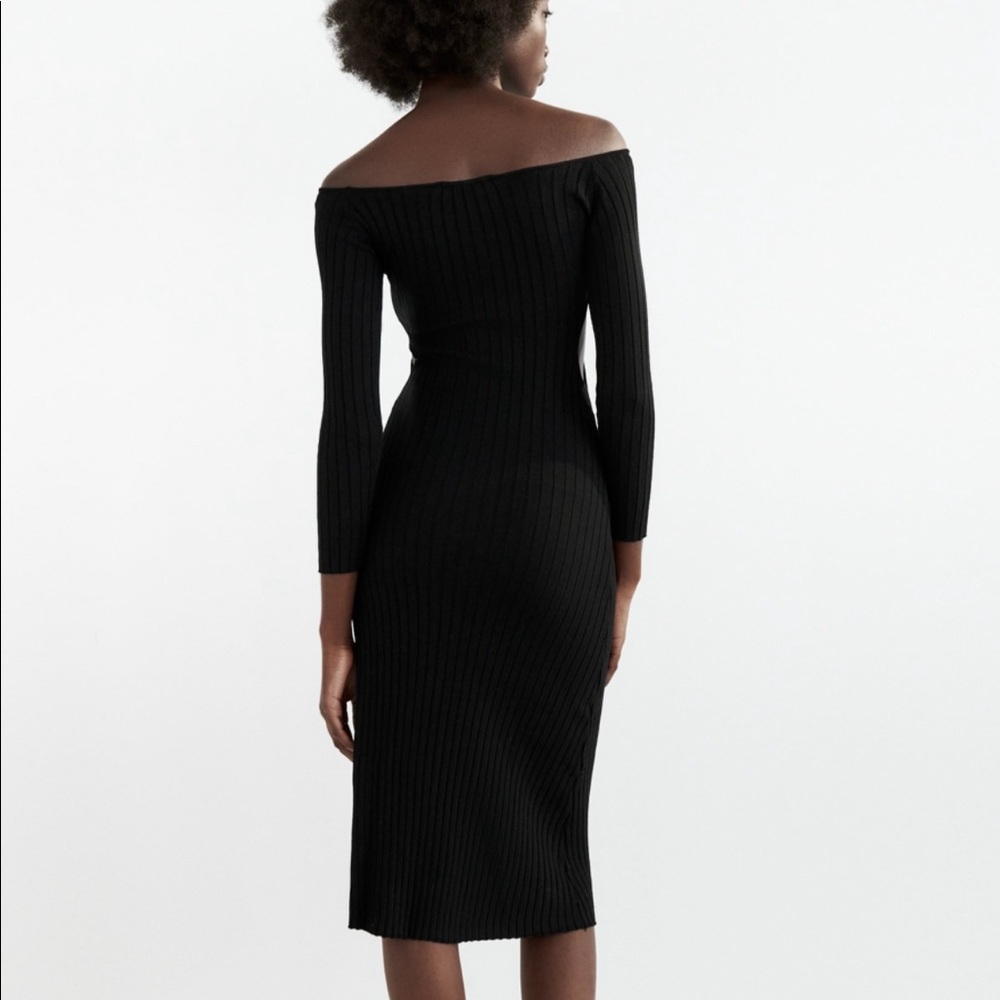 ZARA CUT OUT RIB DRESS